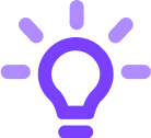 Icon für innovativ Icon for the innovative property, illustrated by a light bulb
